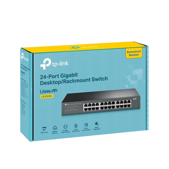 TP-LINK LS1024G 24-PORT GIGABIT DESKTOP RACKMOUNT SWITCH { 1024 }