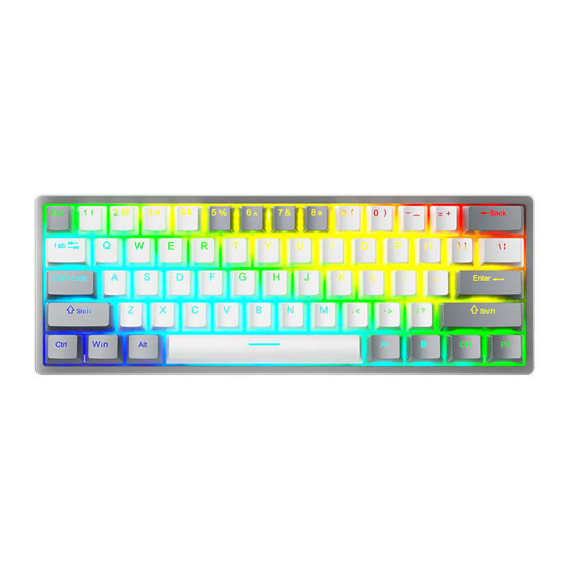 AULA F3261 White Mechanical Gaming Keyboard – RGB Hot-Swap Mechanical Keyboard | F 3261