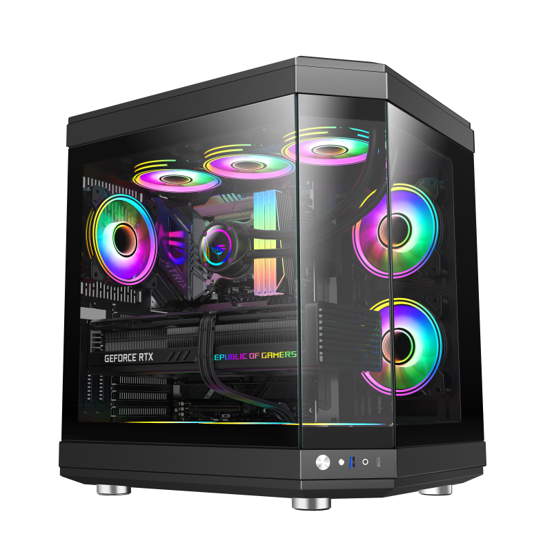 GameMax HYPE Black Gaming Mid-Tower ATX Case