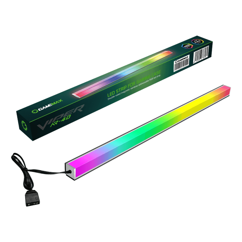 GAMEMAX Viper AR40 LED strips | 40cm Addressable RGB LED Strip For PC Gaming Cases