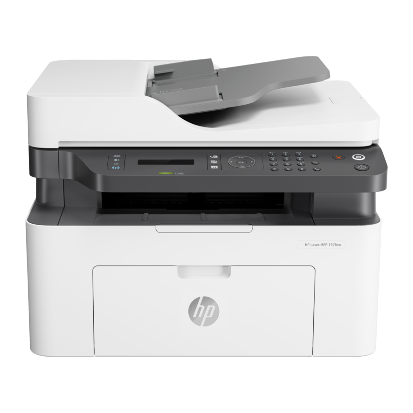 HP Printer LaserJet MFP 137fnw Print, Copy, Scan, Fax, Duplex, Mono printing 1200 x 1200 DPI 21 ppm A4 Wi-Fi & Ethernet LAN | { HP_ MFP 137_ fnw }