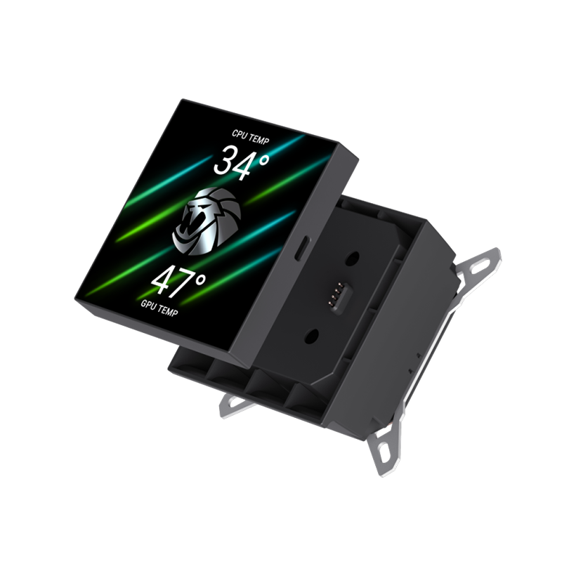 GameMax GLACIER 240 LCD BK RGB Liquid CPU Cooler – 240mm AIO with 3.95" LCD Display & 280W TDP Cooling