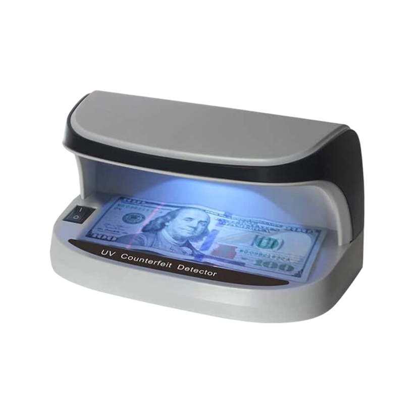 UV Counterfeit Bill Money Detector Auto ON/Off Small Footprint, LED Light Currency ( uv_ money )