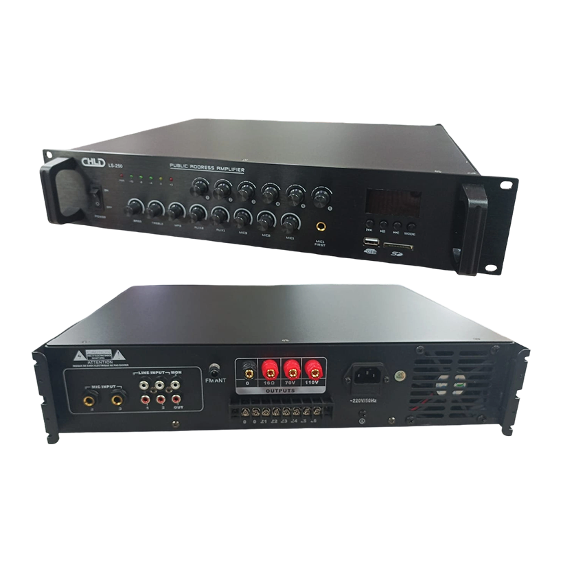 Amplifiers CHLD LS-250 Public Address (PA) Mixer Amplifier 6 Zones