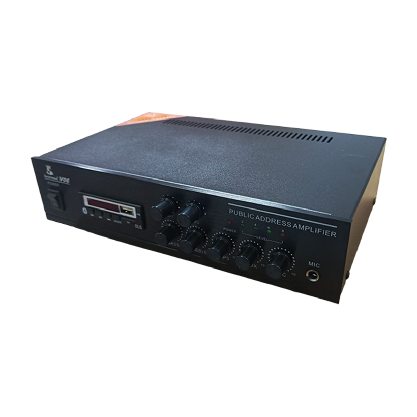 Amplifiers AVCROWNS V-06 60W Public Address (PA) Mixer Amplifier | { V- 06_ 60W } Two Zones