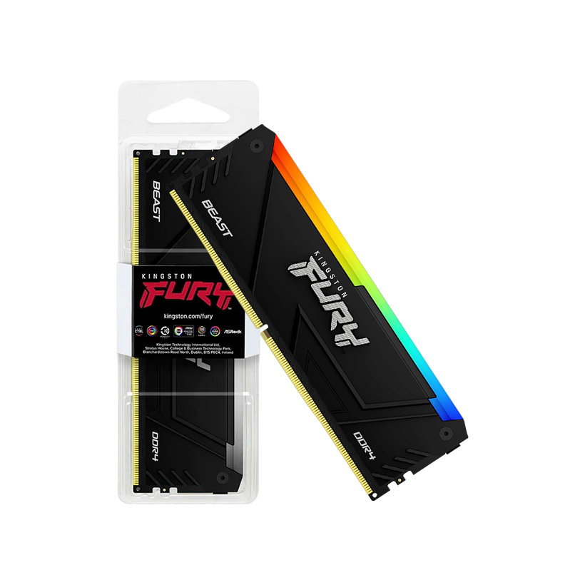 Kingston Fury Beast RGB 16GB 3200MT/s DDR4 CL16 DIMM Computer Memory KF432C16BB12A/16  | Style and Performance