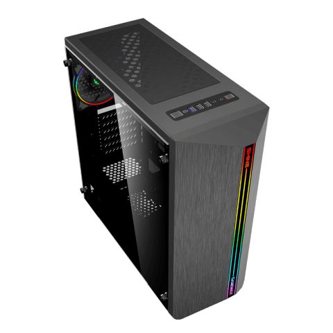 GameMax Shine G517 Gaming Case | Rainbow LED Mid-Tower ATX Showcase Chassis | G__ 517