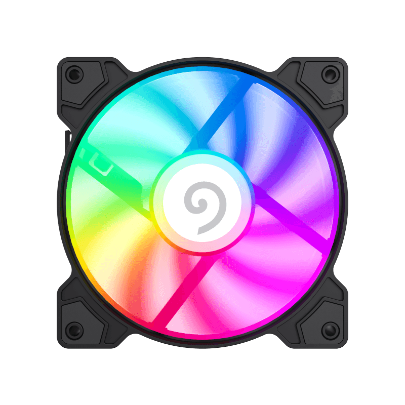 GameMax GMX-AF12X Airforce 120mm FRGB Cooling Fan – Fixed RGB LED Fan with Curved Blade Design & Quiet 1200RPM Operation | GMX AF_ 12X