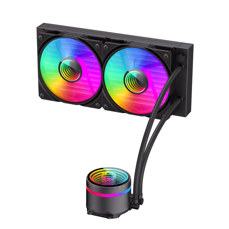 GameMax IceBurg 240 Infinity Liquid CPU Cooler | 240mm AIO with ARGB Sync, 250W TDP Cooling & PWM Smart Control