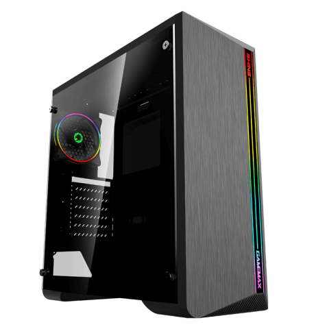 GameMax Shine G517 Gaming Case | Rainbow LED Mid-Tower ATX Showcase Chassis | G__ 517
