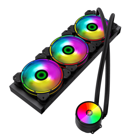 GameMax Ice Chill 360 RGB Liquid Cooler | High-Performance 360mm AIO Cooling System with ARGB Mirror Pump & 450W TDP Support