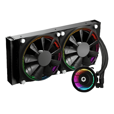 GameMax Ice Chill 240 RGB Liquid Cooler | 240mm AIO CPU Cooling System with ARGB Sync & Aura-Compatible Lighting