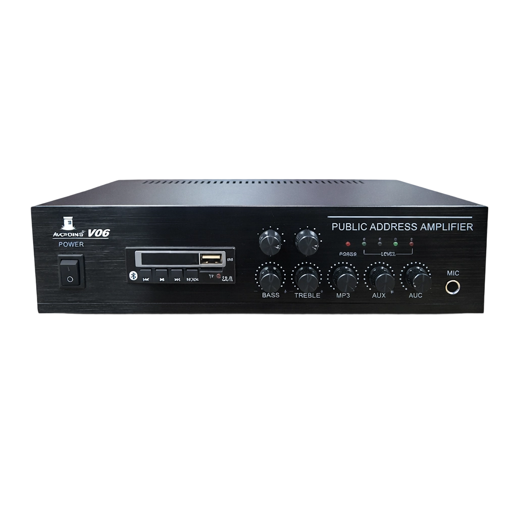 Amplifiers AVCROWNS V-06 60W Public Address (PA) Mixer Amplifier | { V- 06_ 60W } Two Zones