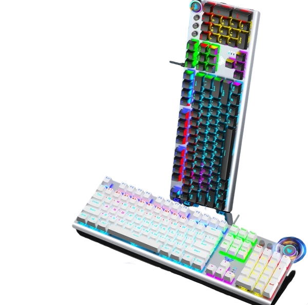Aula F3018 White Double Sensing Axis Mechanical Gaming Keyboard