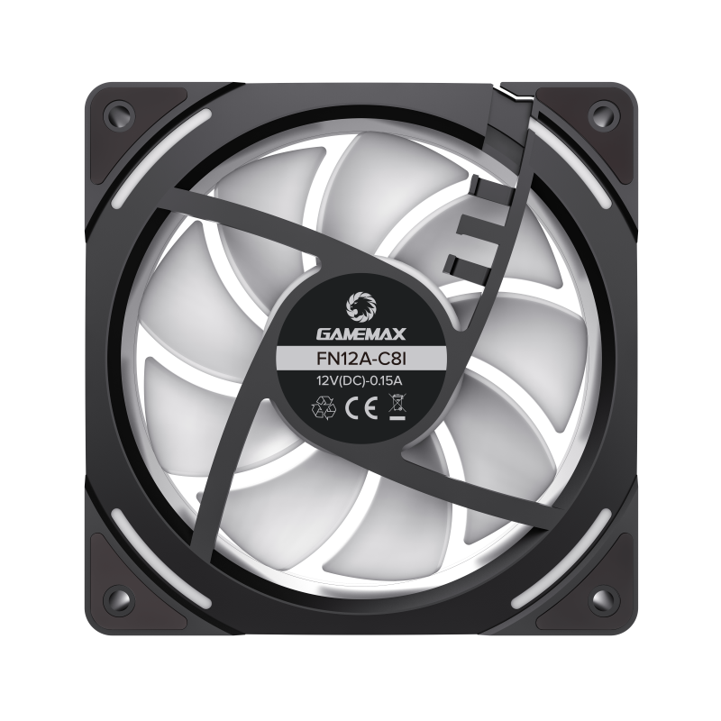 GameMax KF300 BK – 120mm ARGB PWM Fan Kit (3-in-1 Set) with V4.0 ARGB Hub & Smart Speed Control { KF_ 300 }