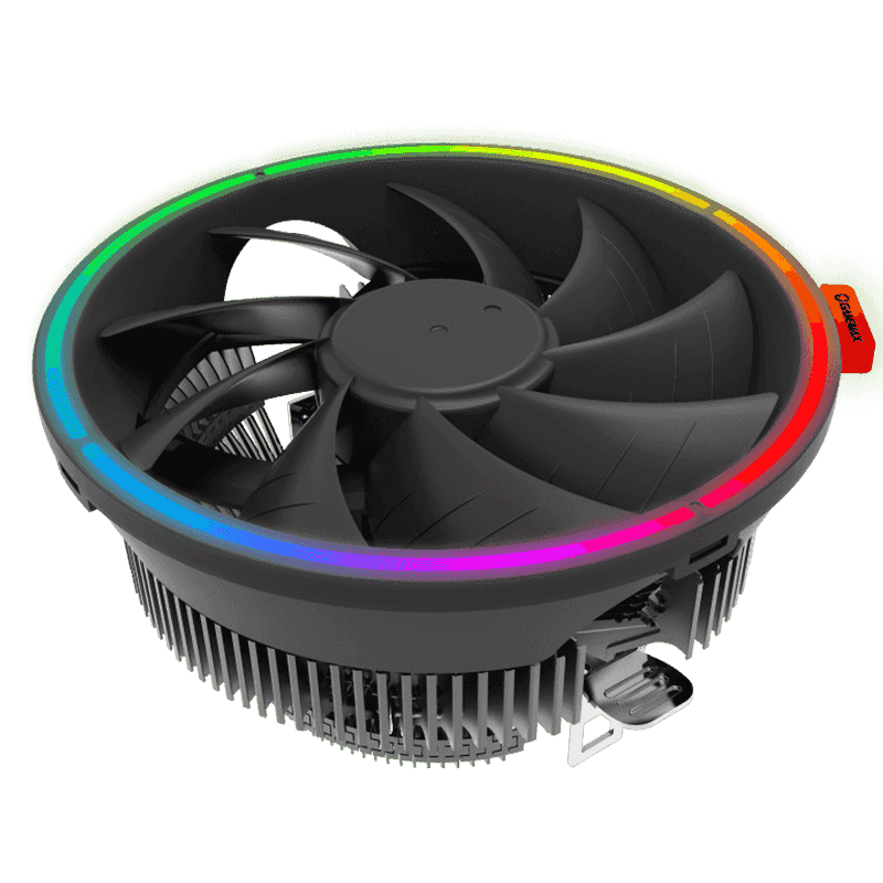 GameMax Gamma 200 RGB CPU Air Cooler | Top-Flow Compact Cooler with Direct-Touch Copper Base & Rainbow ARGB Lighting (GAMMA200)
