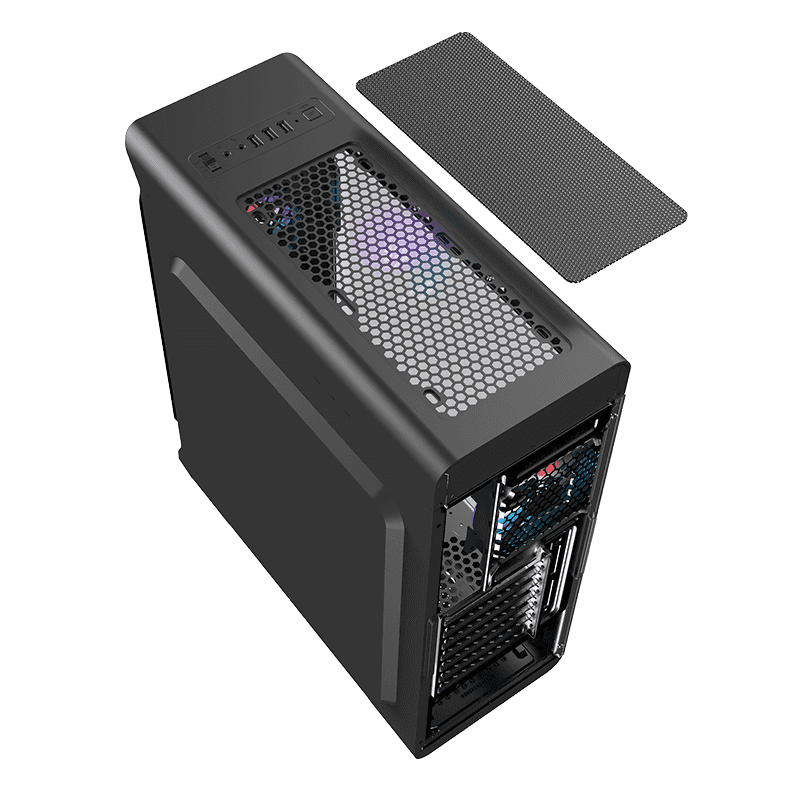 GameMax Starlight FRGB BK Gaming Case – Mid-Tower RGB Airflow Chassis | Starlight FRGB BK_