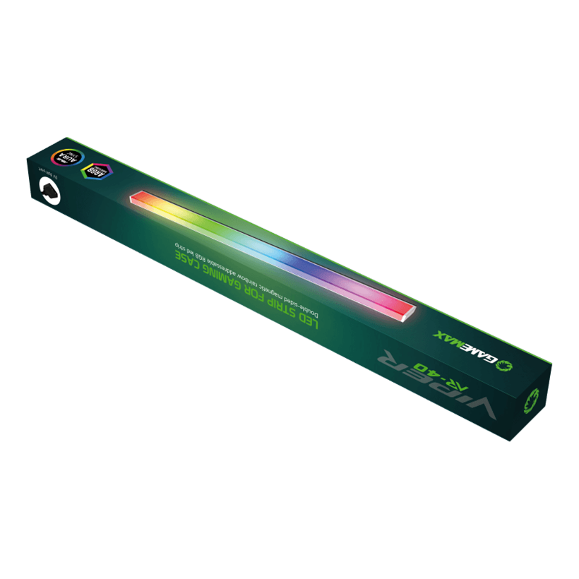 GAMEMAX Viper AR40 LED strips | 40cm Addressable RGB LED Strip For PC Gaming Cases