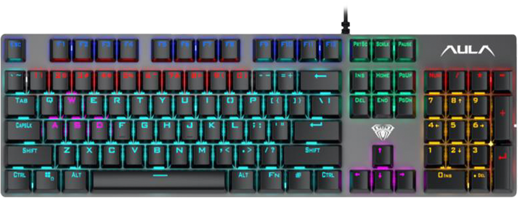 AULA S2016 Wired Mechanical Gaming Keyboard 104 Keys with Macro Functionality