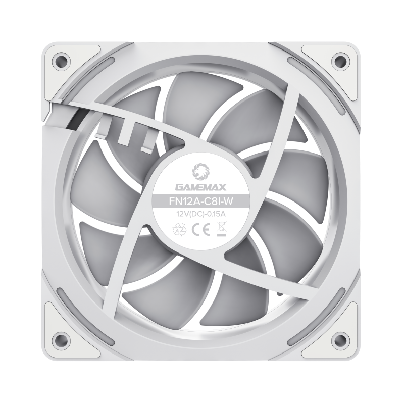 GameMax KF300 WH – 120mm ARGB PWM Fan Kit (3-in-1 Set) with V4.0 ARGB Hub & Smart Speed Control { KF_ 300 }