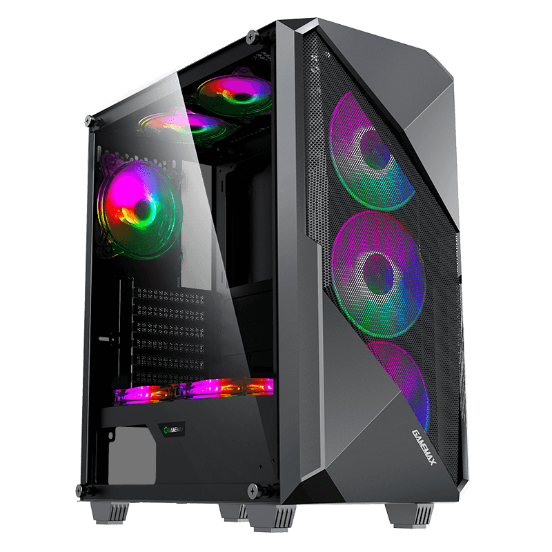 GameMax Revolt Gaming Case | ARGB Airflow Mid-Tower Chassis | Revolt