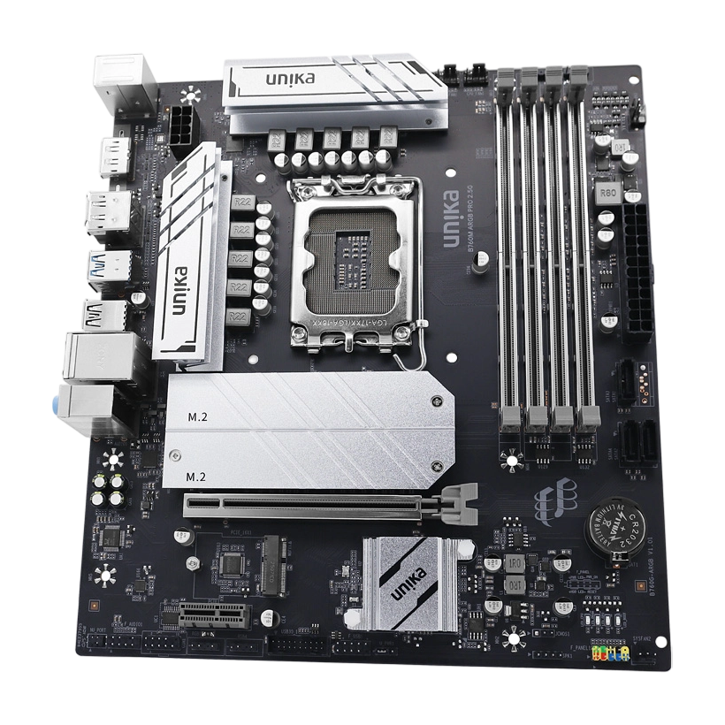 UNIKA UN-B760M Brand New ARGB PRO BLACK WARRIOR Motherboard B760/LGA1700 DDR4 Supports Intel 12/13/14 Generation