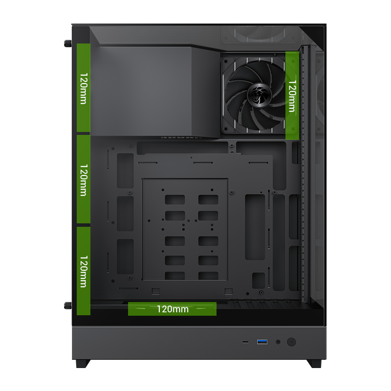 GameMax T20 BK M-ATX Tower RGB PC Cases