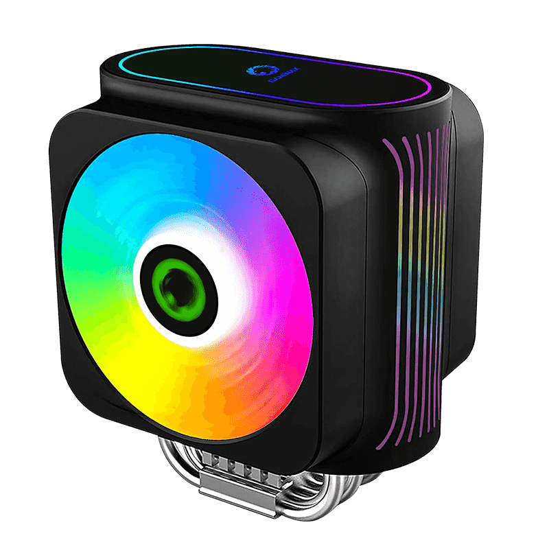 GameMax Gamma 600 CPU Air Cooler | Single Tower Dual 120mm ARGB Fan Cooler with 6 Heat Pipes & 230W TDP Support (Gamma600)