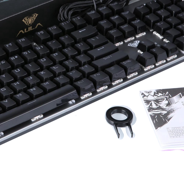 AULA S2016 Wired Mechanical Gaming Keyboard 104 Keys with Macro Functionality