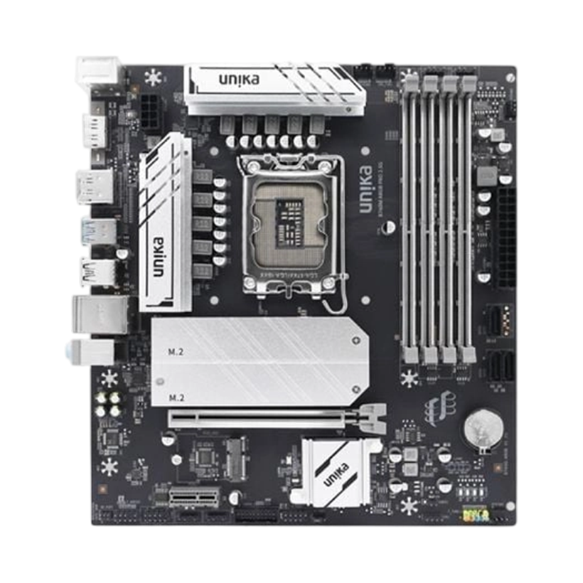 UNIKA UN-B760M Brand New ARGB PRO BLACK WARRIOR Motherboard B760/LGA1700 DDR4 Supports Intel 12/13/14 Generation