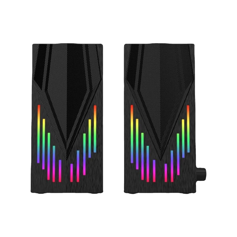 Speaker E-1065 RGB Desktop Speaker Stereo Sound (USB Power / AUX 3.5mm Audio) | 1065