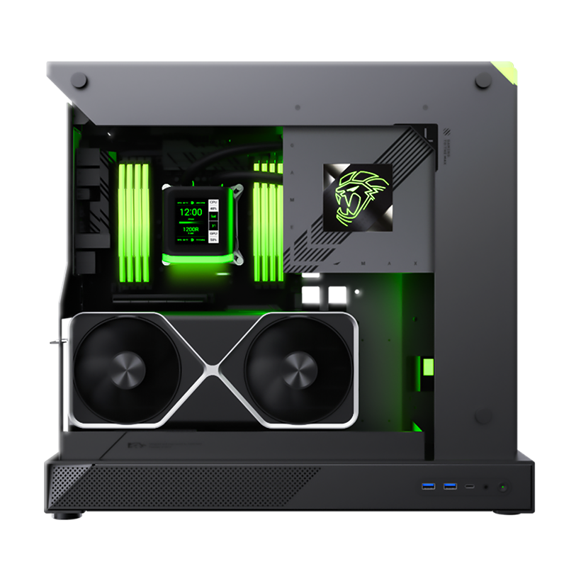 GameMax Blade Concept RGB ATX Open-Frame Gaming PC Case