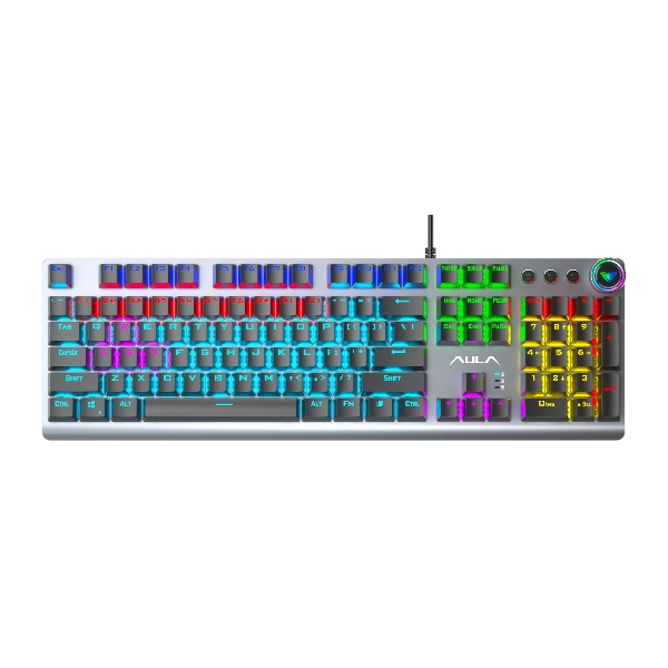 Aula F3018 White Double Sensing Axis Mechanical Gaming Keyboard