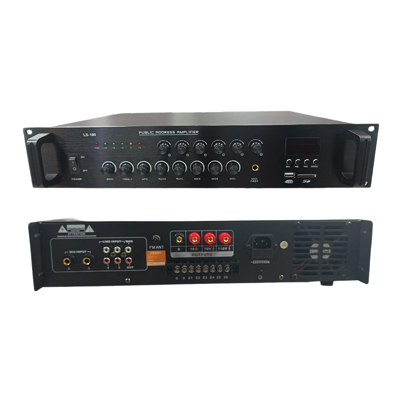 Amplifiers CHLD LS-180 Public Address (PA) Mixer Amplifier 6 Zones