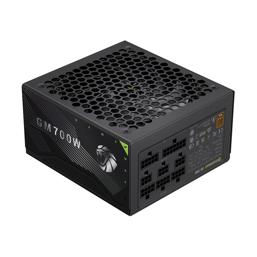 GameMax GM 700B 80 Plus Bronze Power Supply | 700W PSU with Active PFC, 140mm Silent Fan & Multi-Protection Safety (GM700B)