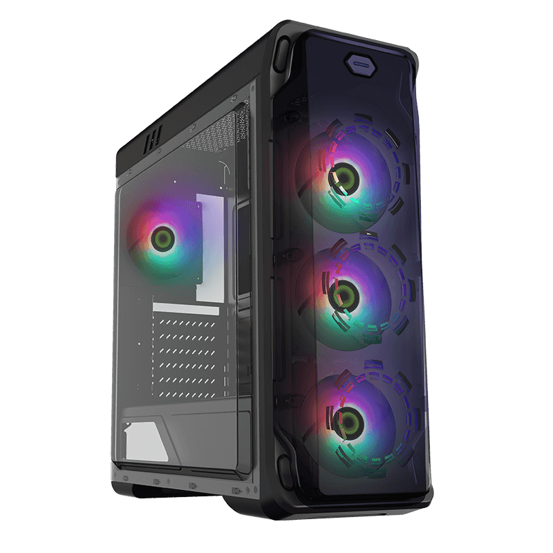 GameMax Starlight FRGB BK Gaming Case – Mid-Tower RGB Airflow Chassis | Starlight FRGB BK_