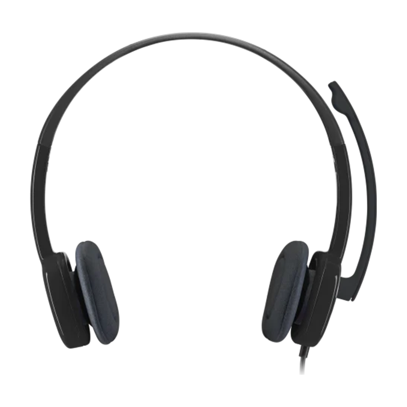 Logitech H151 Wired Headset, Analog Stereo Headphones with Rotating Noise-Cancelling Microphone, 3.5 mm Audio Jack, In-Line Controls | H__ 151