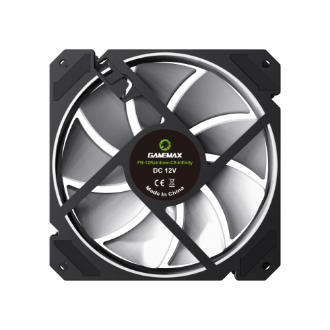 GameMax FN-12 Rainbow-C9 Infinity RGB Turing Fan | 120mm ARGB High-Airflow 9-Blade Cooling Fan | { FN12C9 Rainbow}