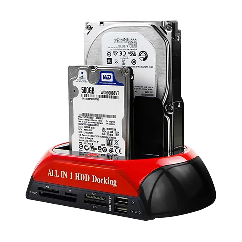 All in 1 HDD Docking, 2.5''/3.5'' SATA Multi-Function  875J  Docking Station SATA Hard Disk Base USB HUB Reader