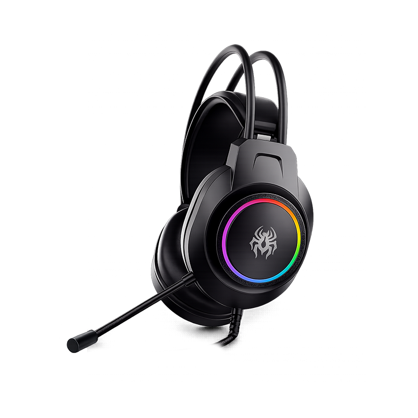 YORO V7 RGB Wired Stereo Gaming Headset for PS4 PC PS5, Noise Cancelling Mic Over Ear Headphones with ENC Mic, RGB LED Light { V7_ }