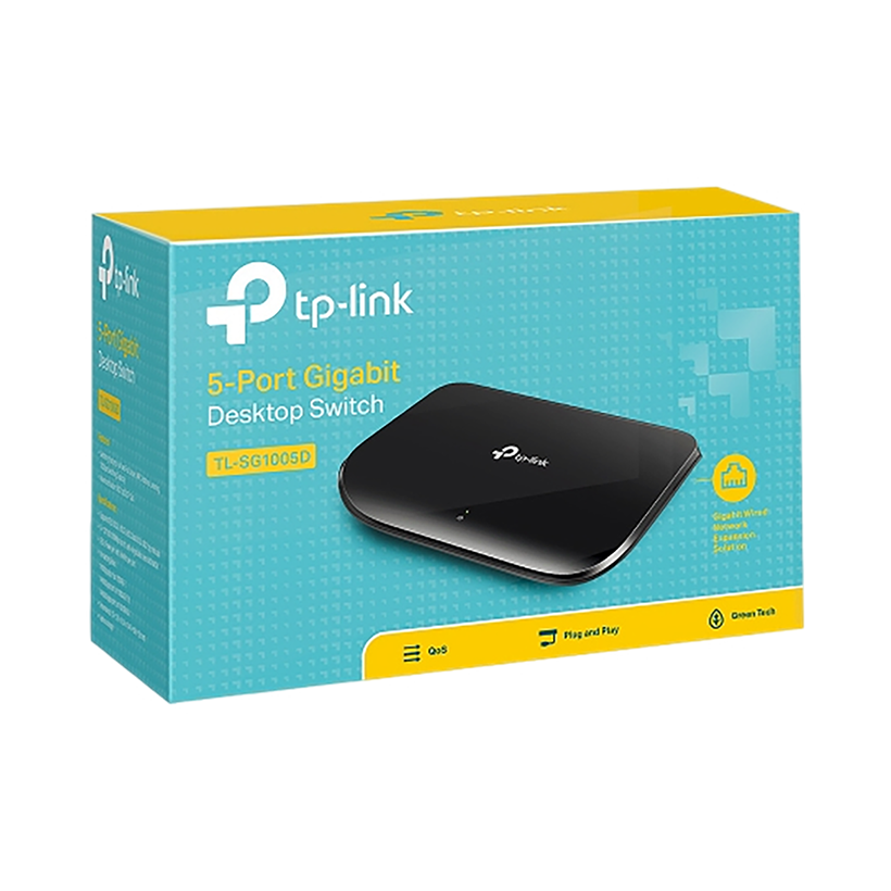 TP-LINK Desktop Switch 5-Port Gigabit TL-SG 1005D, Fanless | Traffic Optimization Model by TPLINK | TL_ SG_ 1005