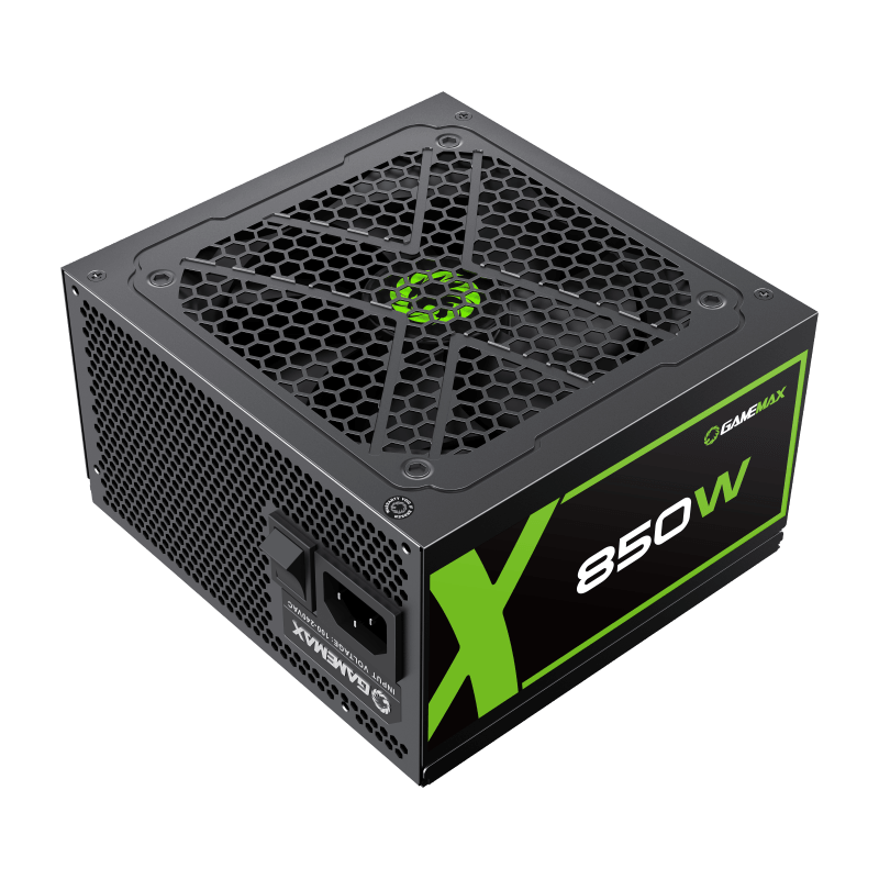 GameMax GX-850 Power Supply | 850W 80 Plus Gold ATX PSU with LLC + DC-DC Design & FDB Silent Fan (Non-Modular)| {GX850}