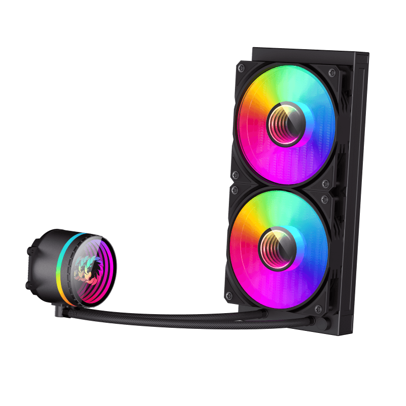 GameMax IceBurg 240 Infinity Liquid CPU Cooler | 240mm AIO with ARGB Sync, 250W TDP Cooling & PWM Smart Control