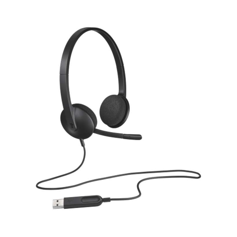 Logitech USB Headset H340, Stereo, USB Headset for Windows and Mac - Black
