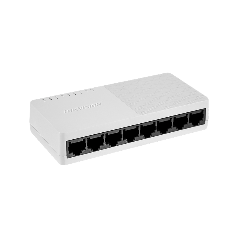 Hikvision DS-3E0108D-O SOHO Networking 8-Port Fast Ethernet Plastic Switch / 8 x 10 / 100 Mbps ethernet port
