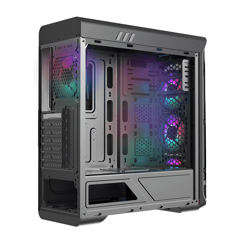 GameMax Starlight FRGB BK Gaming Case – Mid-Tower RGB Airflow Chassis | Starlight FRGB BK_