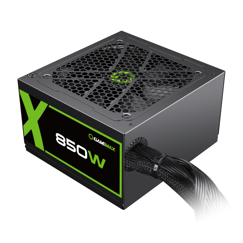 GameMax GX-850 Power Supply | 850W 80 Plus Gold ATX PSU with LLC + DC-DC Design & FDB Silent Fan (Non-Modular)| {GX850}