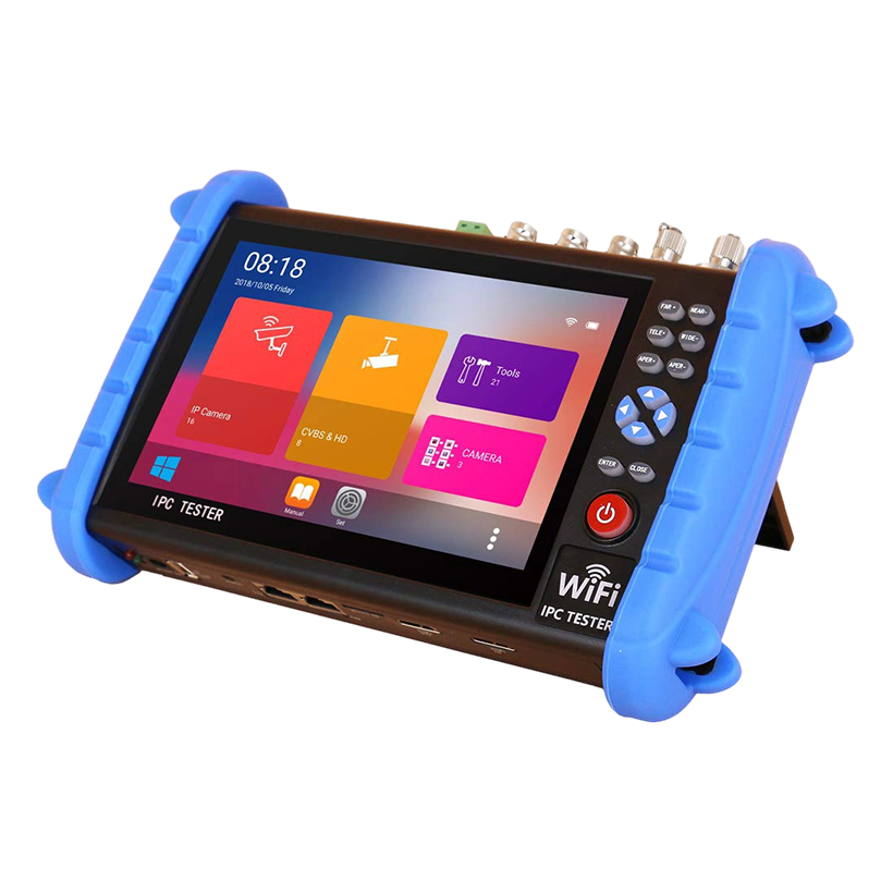 Rsrteng CCTV Camera Tester, IPCXS-ACHITU Security IP Camera Tester 8MP CVI TVI AHD SDI CVBS Camera Tester 7inch IPS Touch Screen Support TDR POE WIFI 4K HDMI IPC Tester