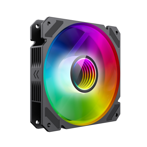 GameMax FN-12 Rainbow-C9 Infinity RGB Turing Fan | 120mm ARGB High-Airflow 9-Blade Cooling Fan | { FN12C9 Rainbow}