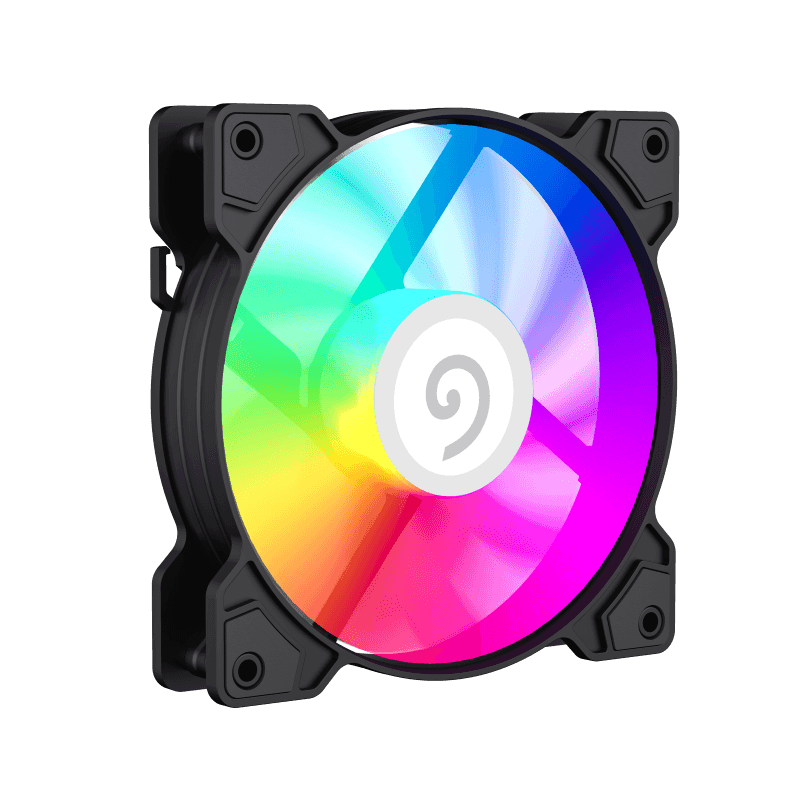 GameMax GMX-AF12X Airforce 120mm FRGB Cooling Fan – Fixed RGB LED Fan with Curved Blade Design & Quiet 1200RPM Operation | GMX AF_ 12X